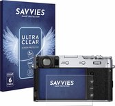 Savvies - Screenprotector voor Fujifilm X100V - Folie Beschermfolie transparant (6 Stuks)