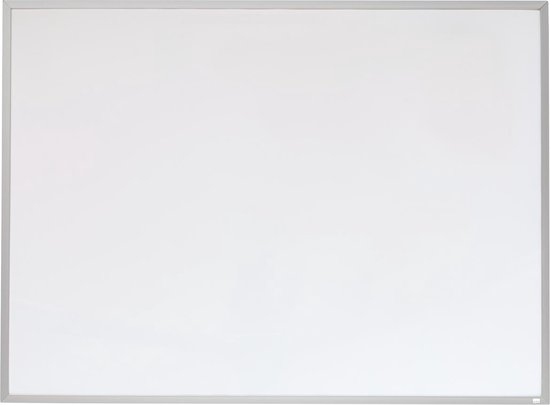 Wit whiteboard met aluminium lijst.
