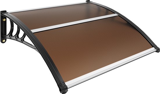 Palram | Canopia - Veranda- en deurluifel Lily - Helder - Zwart - 70x88x216cm Palram | Canopia - Veranda- en deurluifel Lily - Helder - Zwart - 70x88x216cm