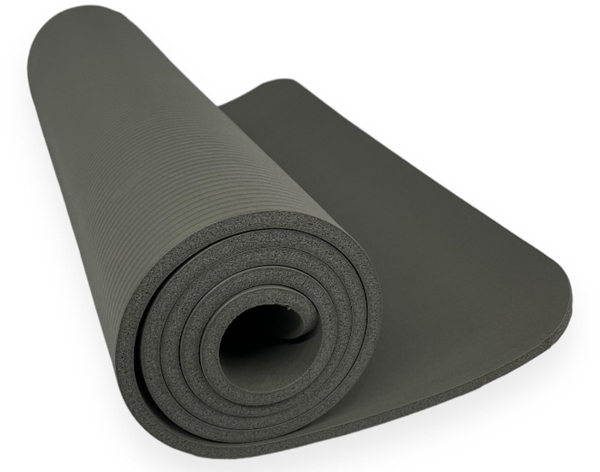 Padisport Yoga Mat Grijs - Fitness Mat Extra Dik - Yoga Mat Extra Dik - Pilates Mat - Dikke Yogamat - Yoga Mat Anti Slip - Yoga Matje - Yoga Mat Dik - Sport Mat - Sport Matje Fitness