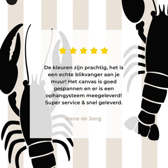 Tableau sur toile 80x120 cm - Décoration murale Homard - Beige - Minimaliste - Décoration murale salon - Décoration chambre - Accessoires chambre - Peintures sur toile