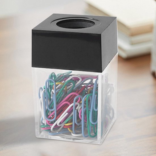 Sheepi Magnetische paperclipdispenser in schapenvorm - Zwart met witte paperclips - De papercliphouder voor dieren voor elk bureau