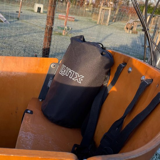 Lynx 2-wielen Cargo bakfietshoes 300D Oxford polyester Waterdicht Anti-diefstal Zwart van Lynx. — afbeelding 5