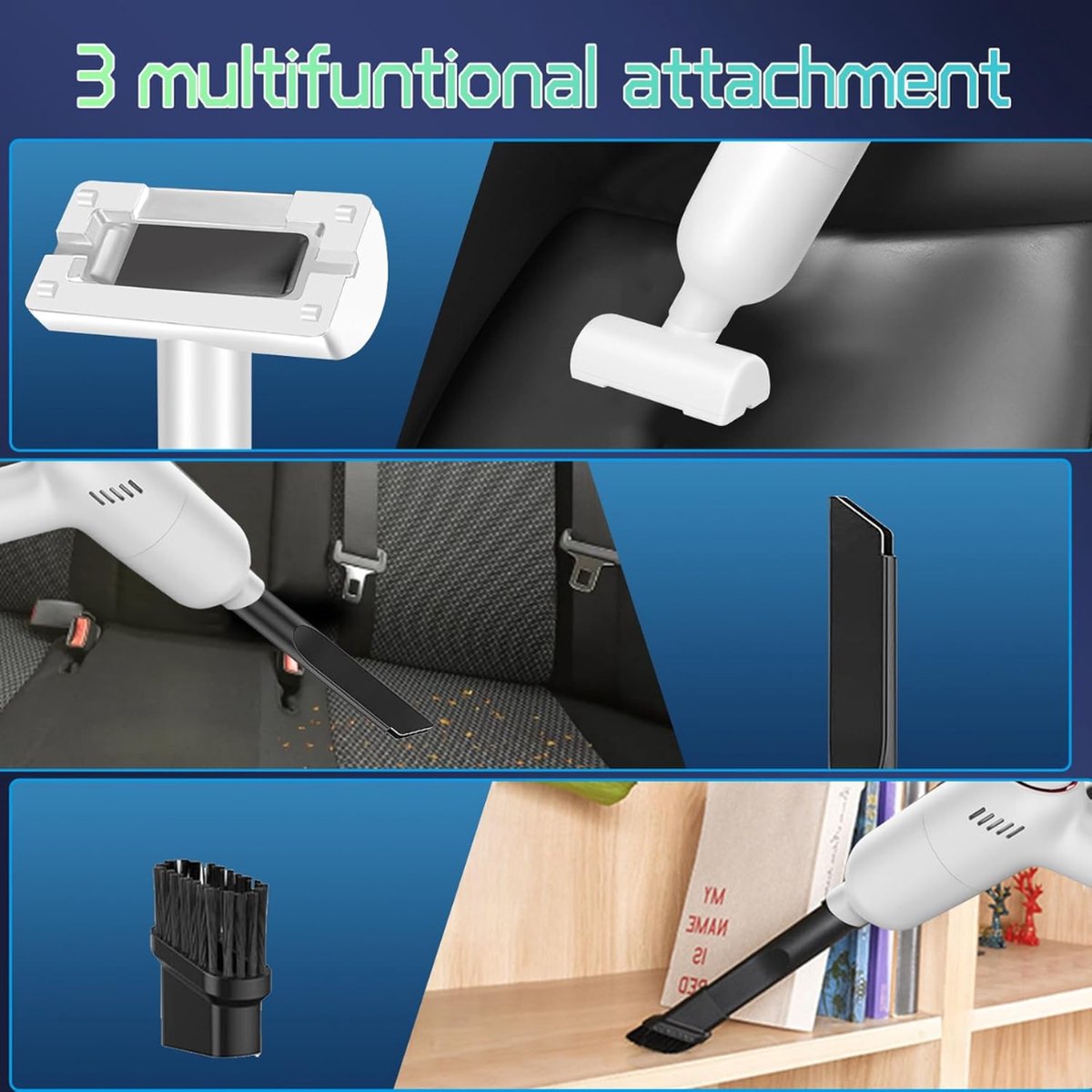 Handstofzuiger Draagbare Draadloze Kruimeldief met 3 - afbeelding 3