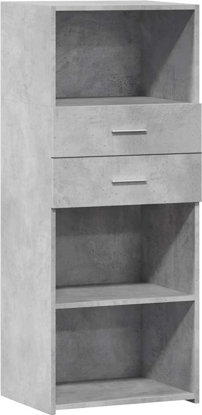 Ladekast, dressoir met 6 laden, 120 x 40 x 76 cm, spaanplaat metaal, Donker eiken