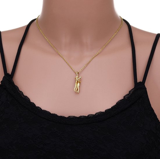 Gepersonaliseerde Twee Harten Gesneden Hanger Ketting Met Namen - Sieraden Voor Koppels Gepersonaliseerde Twee Harten Gesneden Hanger Ketting Met Namen - Sieraden Voor Koppels