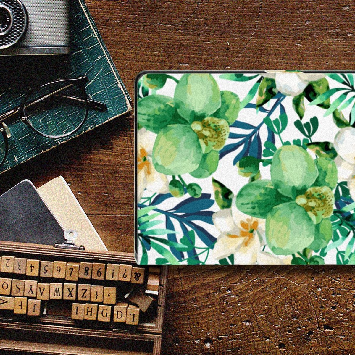 Samsung Galaxy Tab A8 2021/2022 Tablet Cover Orchidee Groen