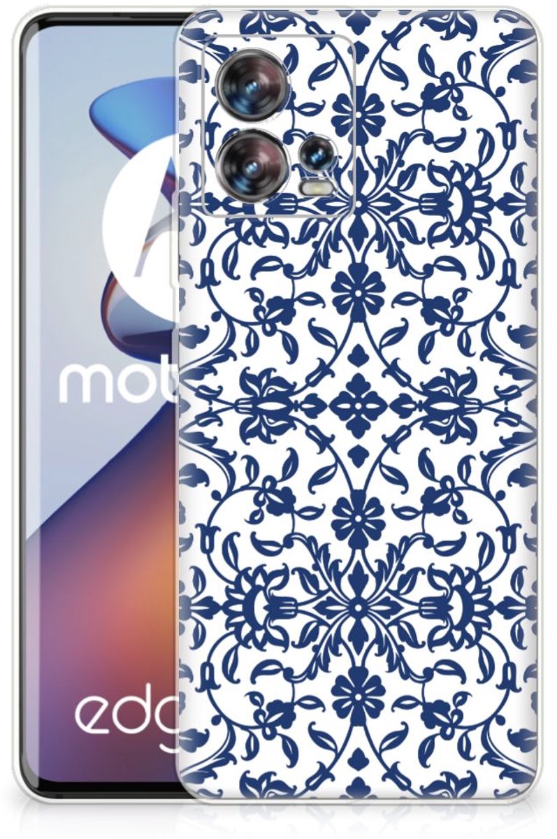 Motorola Edge 30 Fusion TPU Case Flower Blue