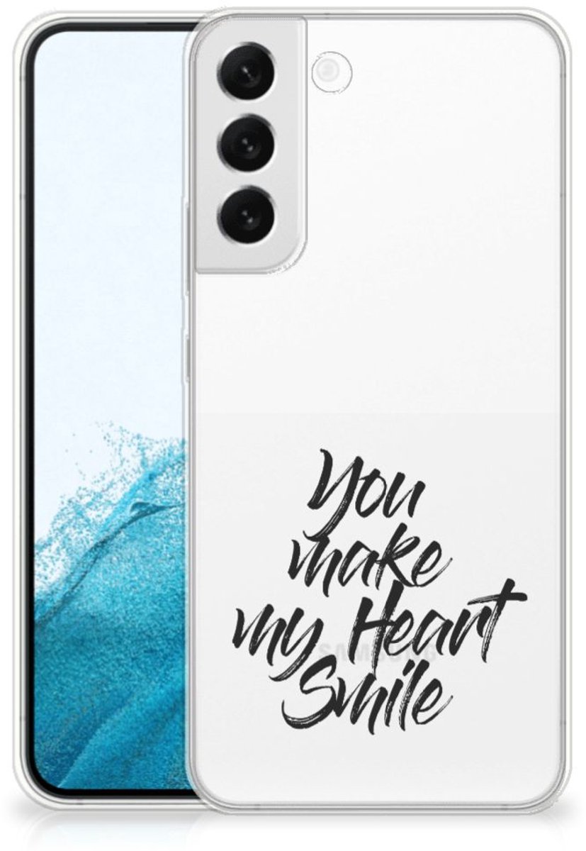 Samsung Galaxy S22 Plus Siliconen hoesje met naam Heart Smile