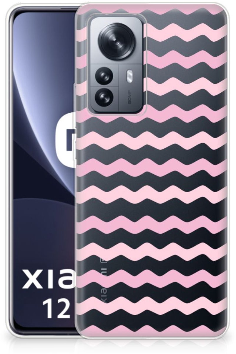 TPU Hoesje voor Xiaomi 12 Pro TPU bumper Waves Roze