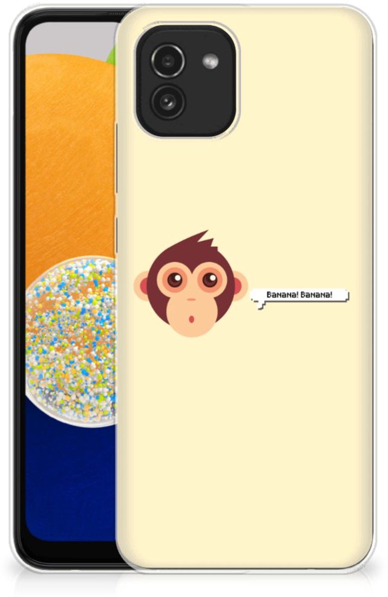 TPU Hoesje voor Samsung Galaxy A03 Telefoonhoesje met Naam Monkey