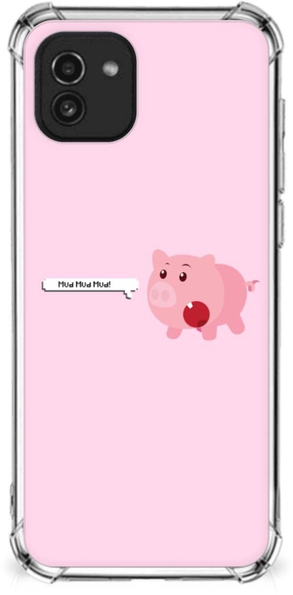 Samsung Galaxy A03 Stevig Bumper Hoesje Pig Mud
