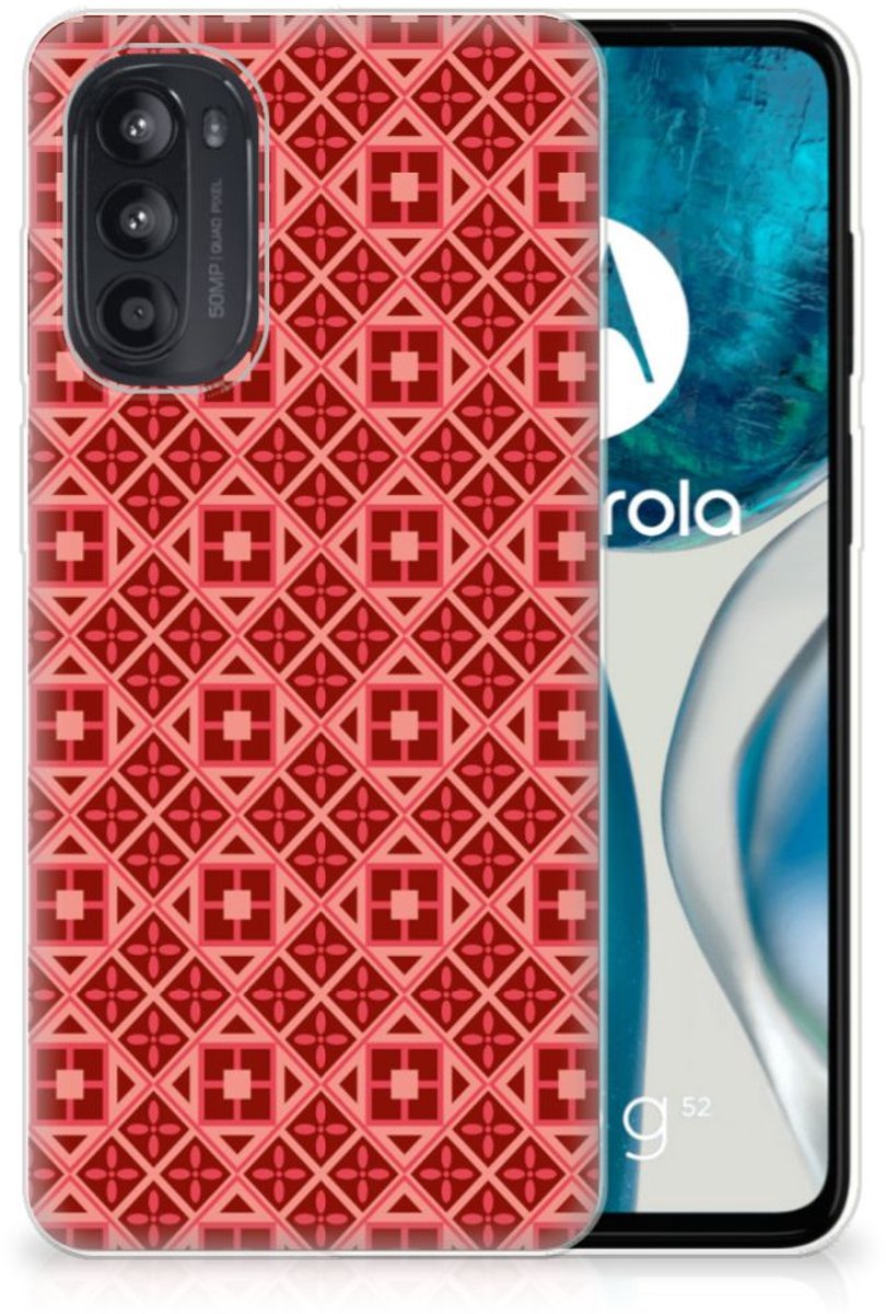 Motorola Moto G52/G82 TPU bumper Batik Rood
