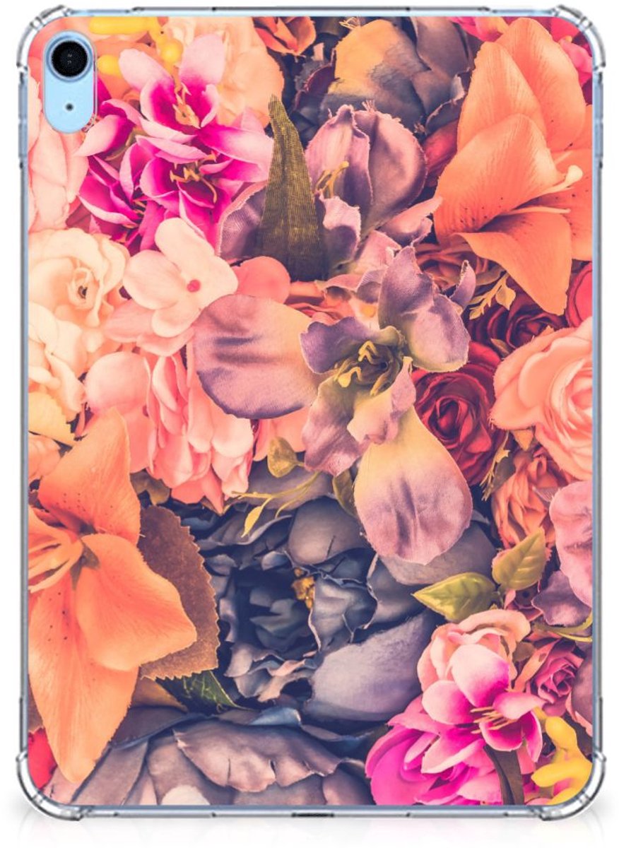 Back Cover voor iPad (2022) 10.9 Siliconen Hoesje Bosje Bloemen