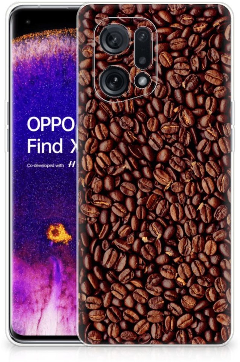 OPPO Find X5 Siliconen Case Koffiebonen
