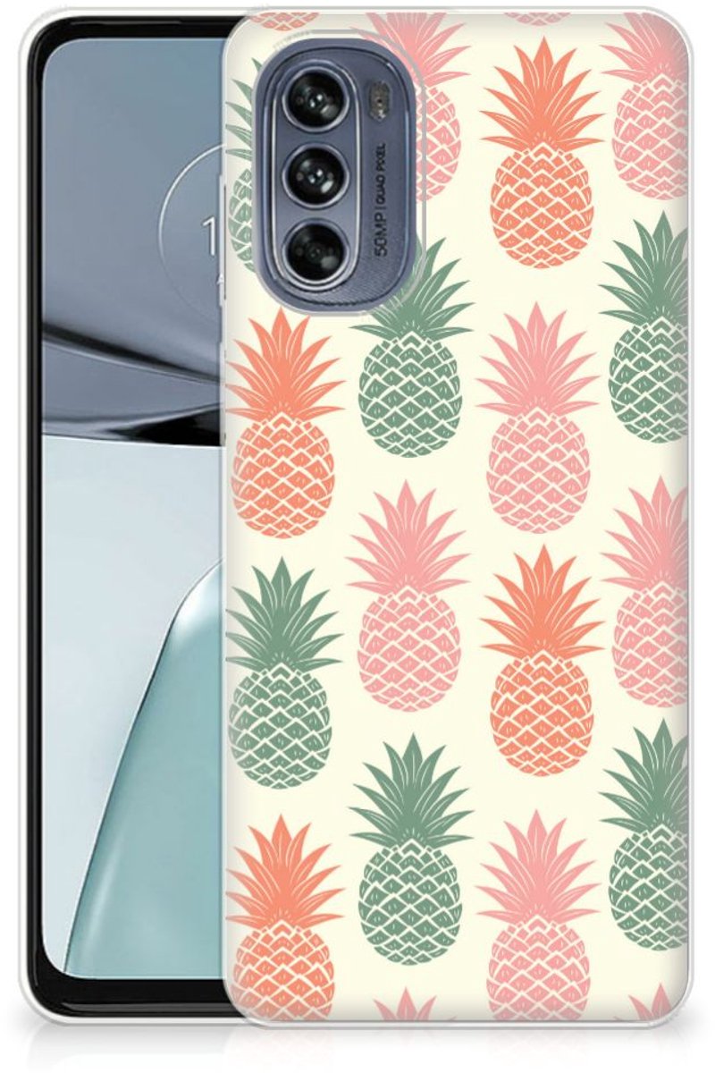 Motorola Moto G62 5G Siliconen Case Ananas