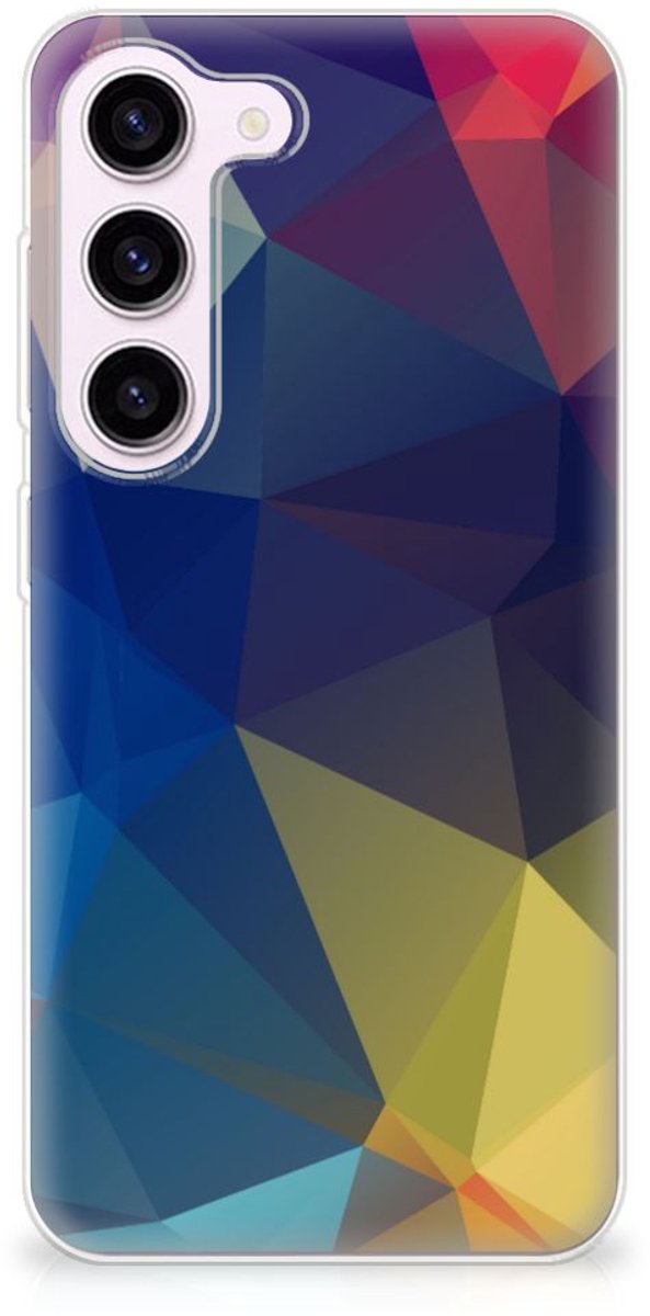 Samsung Galaxy S23 TPU Hoesje Polygon Dark