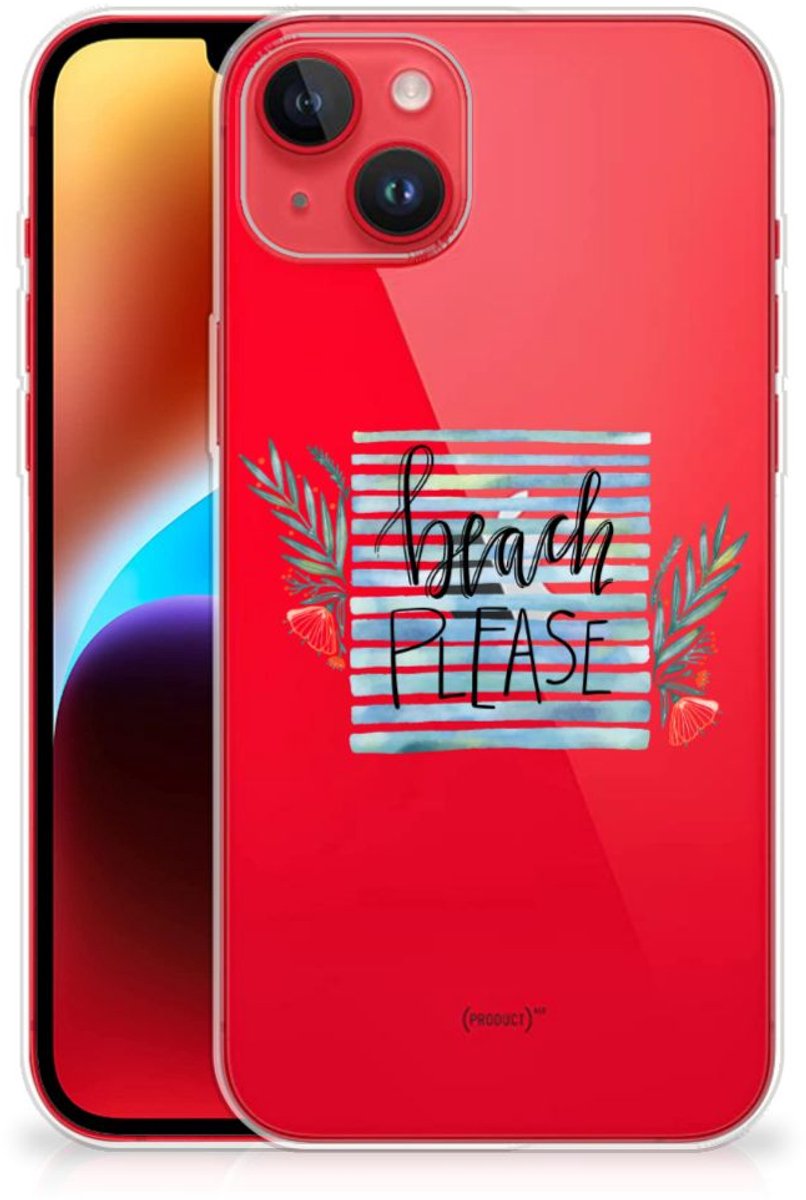 iPhone 14 Plus Telefoonhoesje met Naam Boho Beach