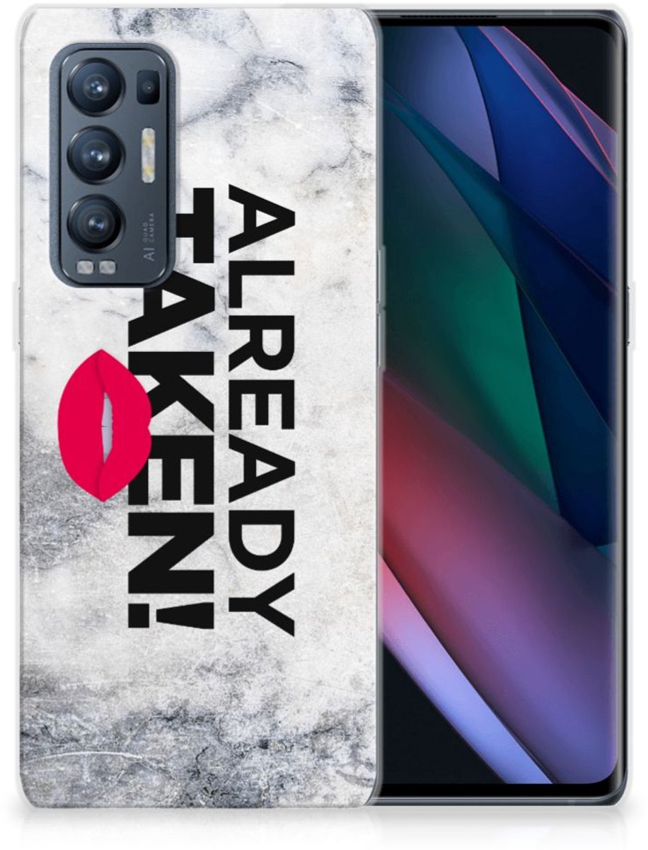 OPPO Find X3 Neo Siliconen hoesje met naam Already Taken White