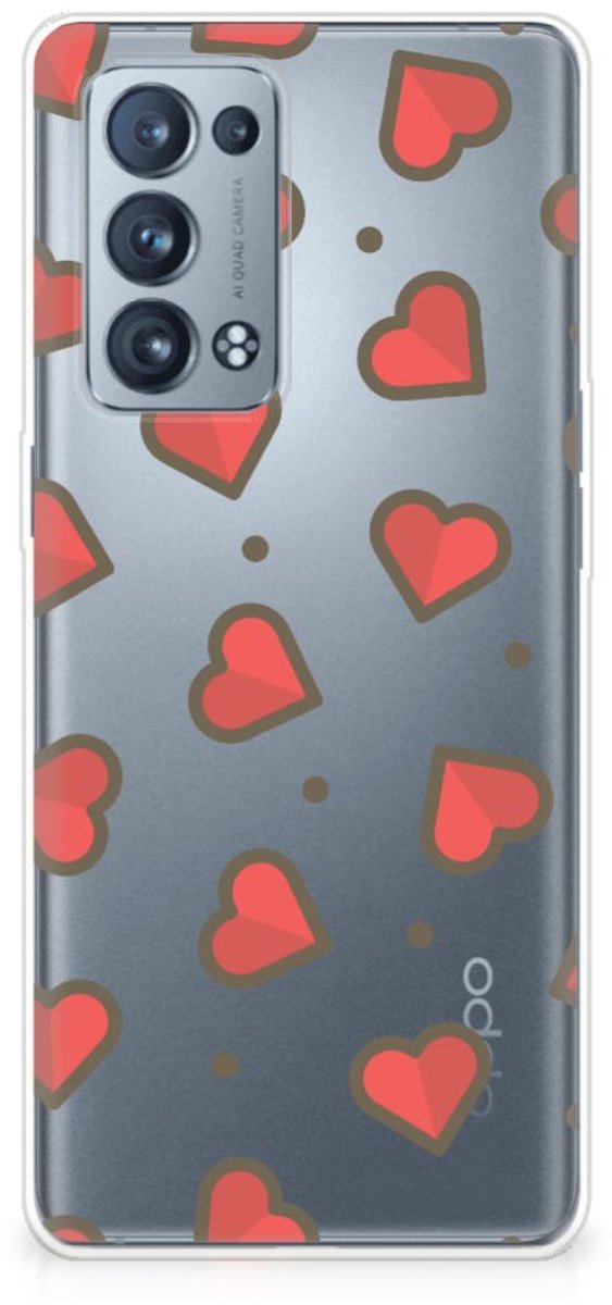 OPPO Reno 6 Pro Plus 5G TPU bumper Hearts
