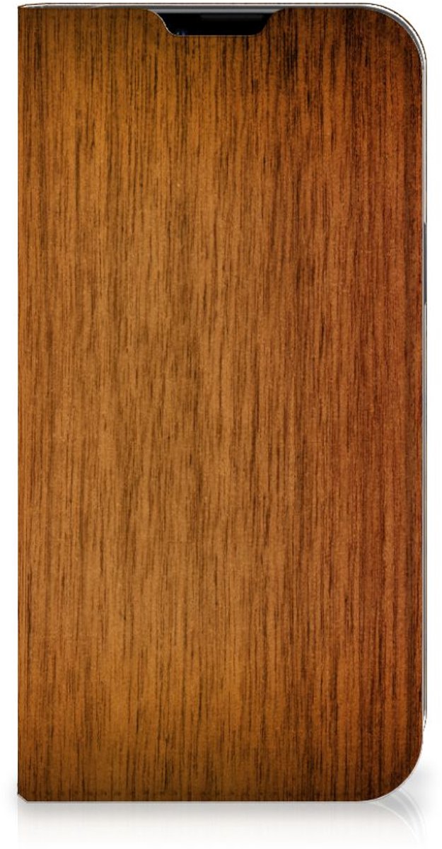 Apple iPhone 14 Plus Book Wallet Case Donker Hout