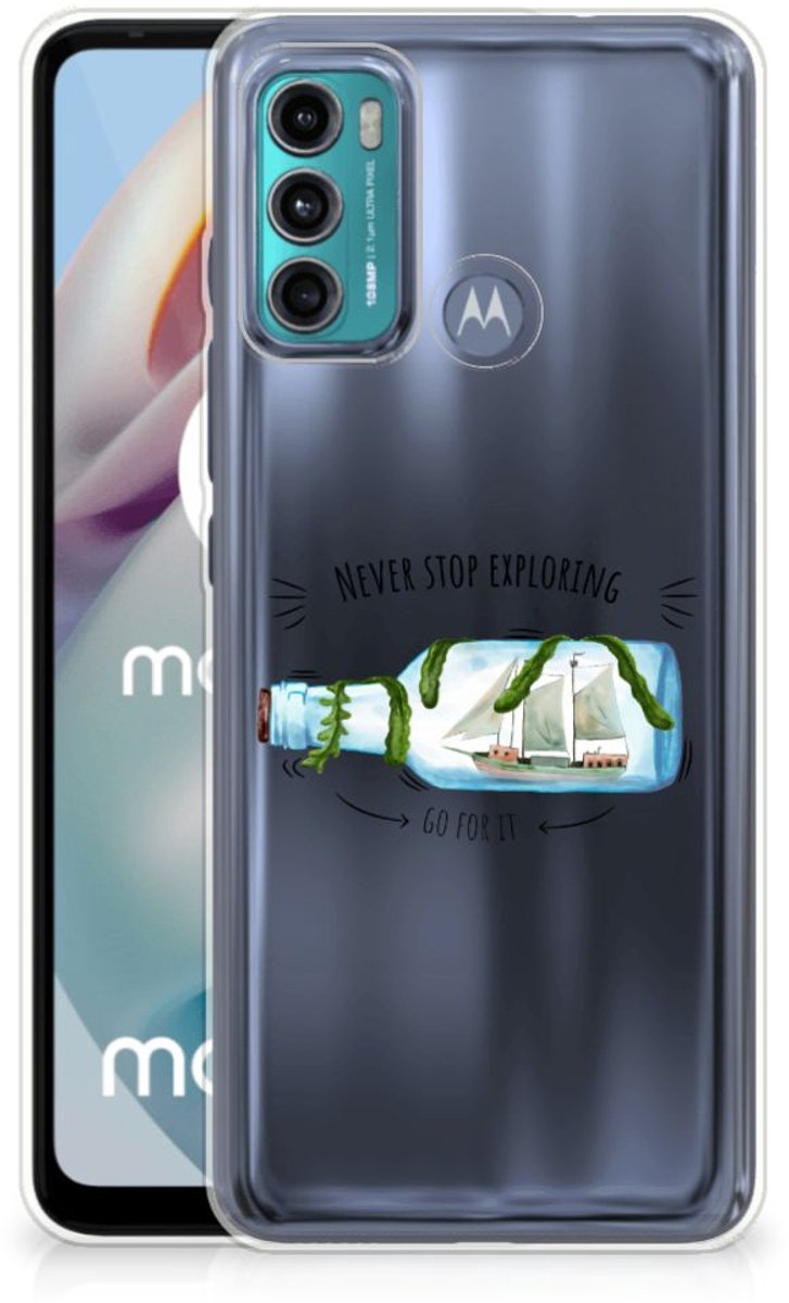 Motorola Moto G60 Telefoonhoesje met Naam Boho Bottle