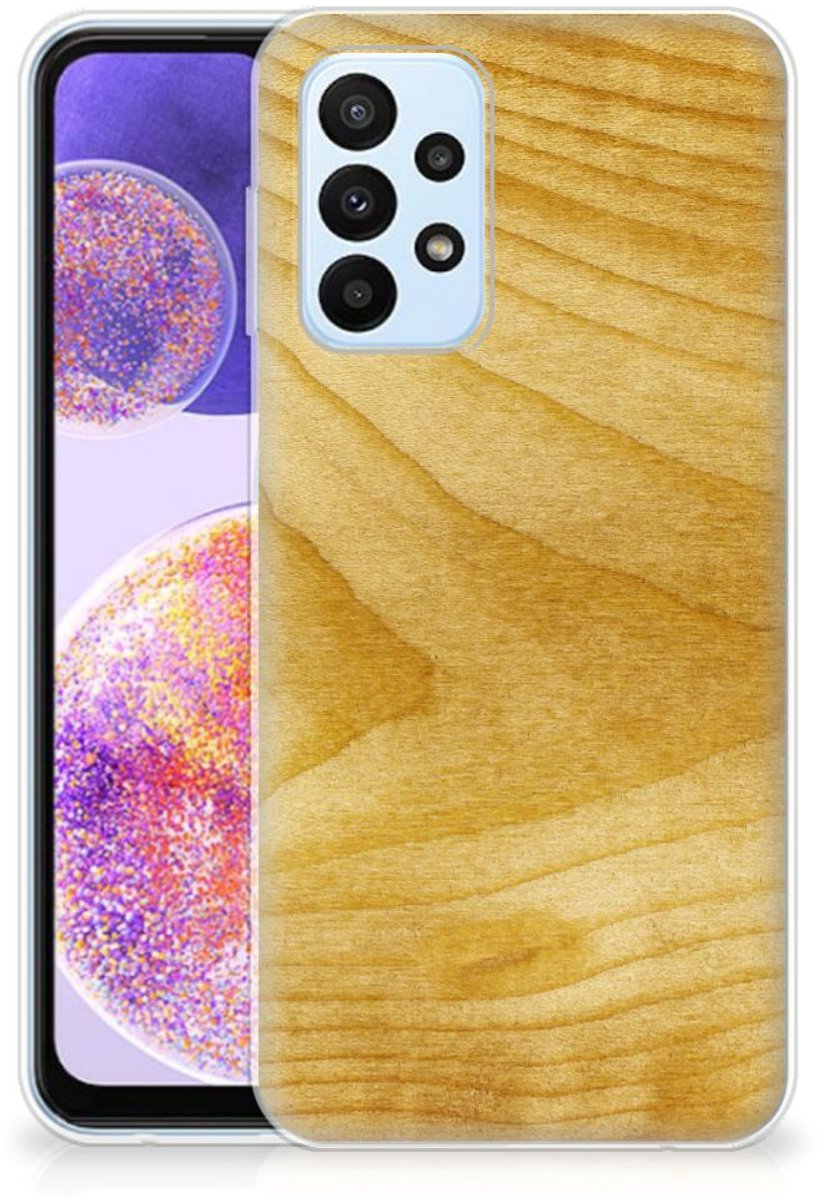 Samsung Galaxy A23 Bumper Hoesje Licht Hout