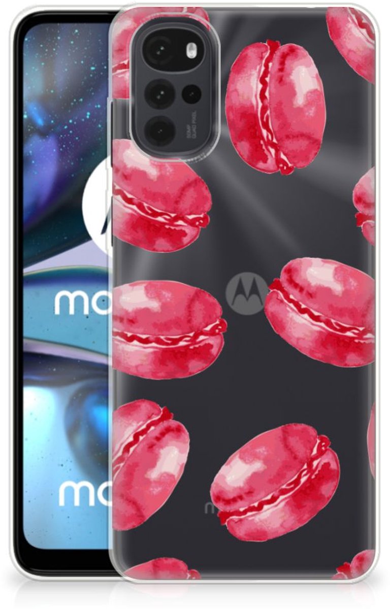 Motorola Moto G22 Siliconen Case Pink Macarons