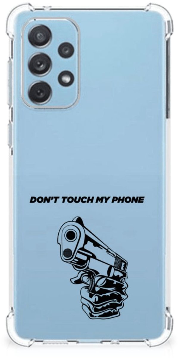 Samsung Galaxy A73 Anti Shock Case Gun Don't Touch My Phone