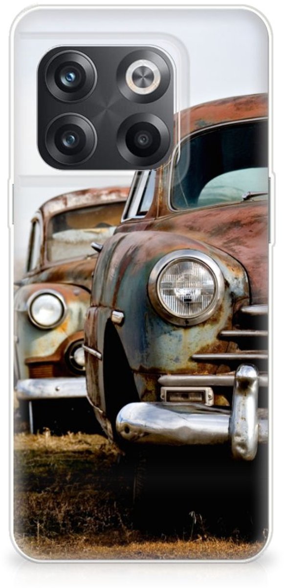 OnePlus 10T Siliconen Hoesje met foto Vintage Auto