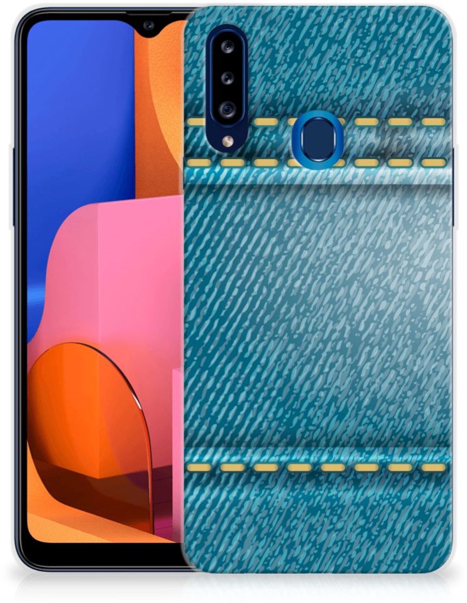 Samsung Galaxy A20s Silicone Back Cover Jeans
