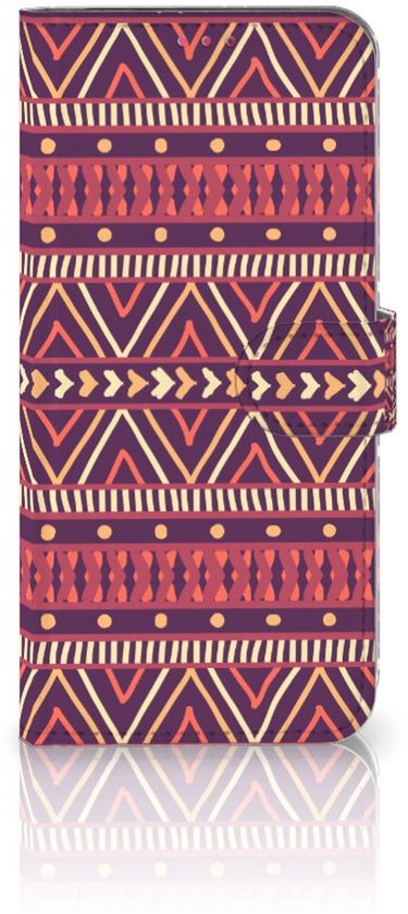 Coque OPPO A54 5G | A74 5G | A93 5G Portefeuille Livre Aztec Violet