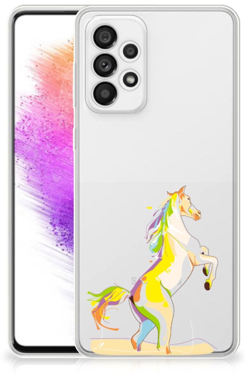Samsung Galaxy A73 5G Telefoonhoesje met Naam Horse Color