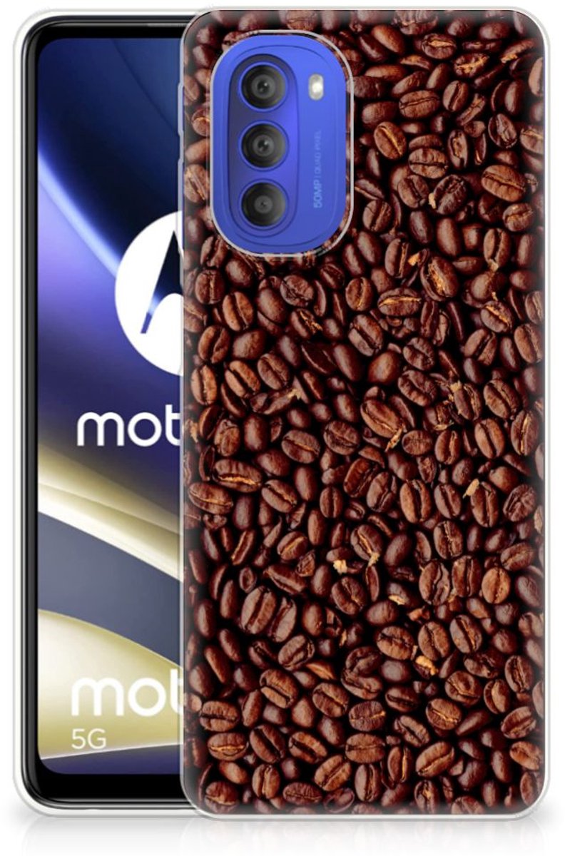 Motorola Moto G51 5G Siliconen Case Koffiebonen