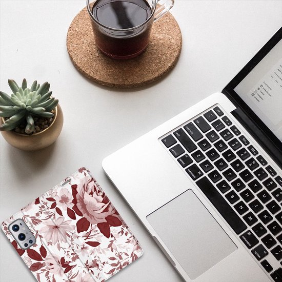 Étui pour téléphone portable OnePlus 9 Pro Bookcase Aquarelle Fleurs