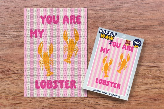 Puzzel Lobster - Love - Valentijn - Legpuzzel - Puzzel 500 stukjes