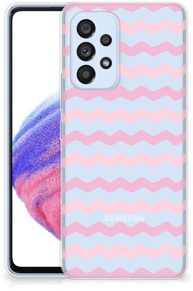 Samsung Galaxy A53 5G TPU bumper Waves Roze
