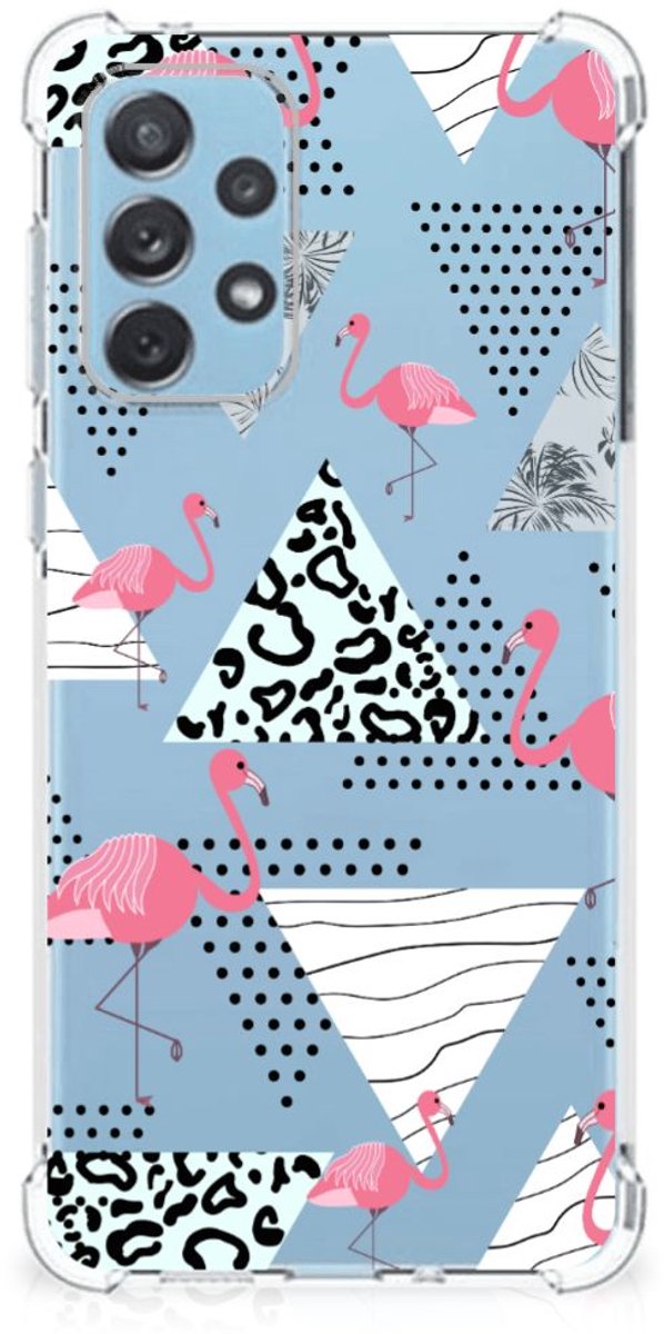 Samsung Galaxy A73 Case Anti-shock Flamingo Triangle
