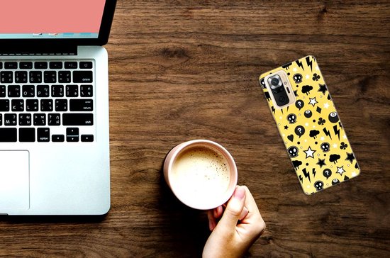Coque arrière en silicone Xiaomi Redmi Note 10 Pro Coque de téléphone Punk Yellow