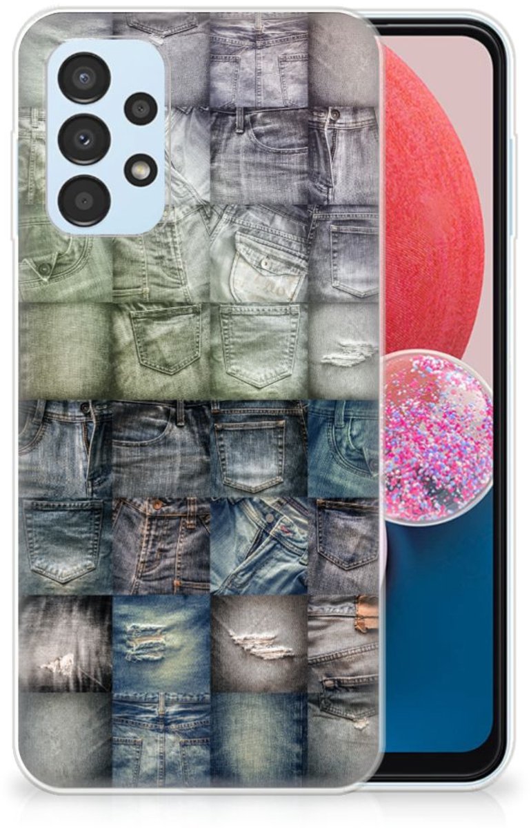 Silicone Back Cover Samsung Galaxy A13 4G Spijkerbroeken