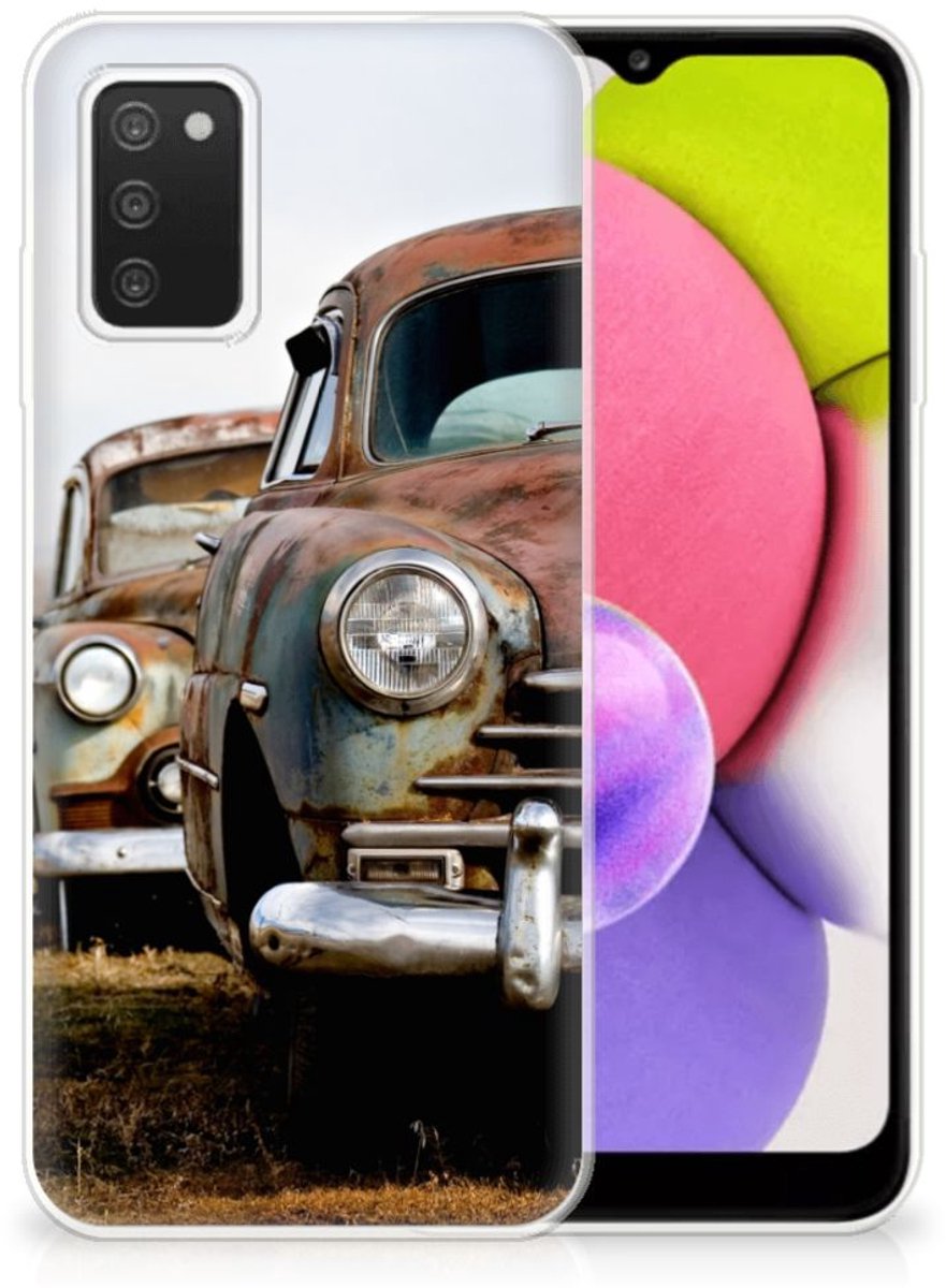 Samsung Galaxy A03S Siliconen Hoesje met foto Vintage Auto