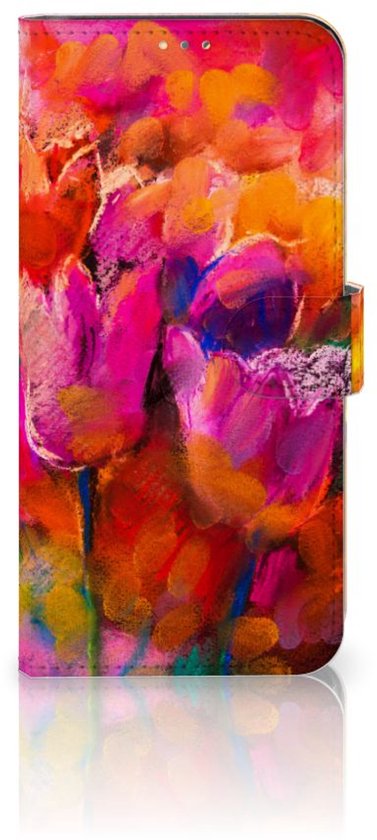 Coque pour téléphone portable OPPO A15 Cover avec texte Tulipes