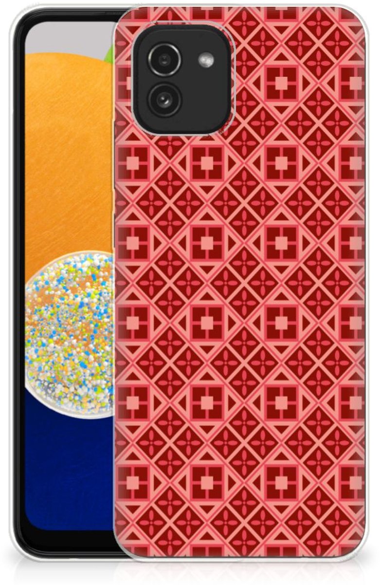 Samsung Galaxy A03 TPU bumper Batik Rood
