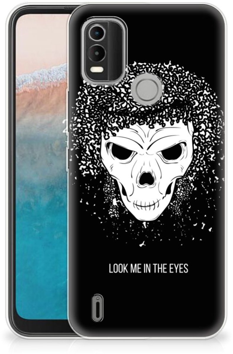 Silicone Back Case Nokia C21 Plus Skull Hair