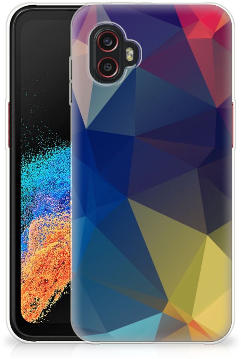 Samsung Galaxy Xcover 6 Pro TPU Hoesje Polygon Dark