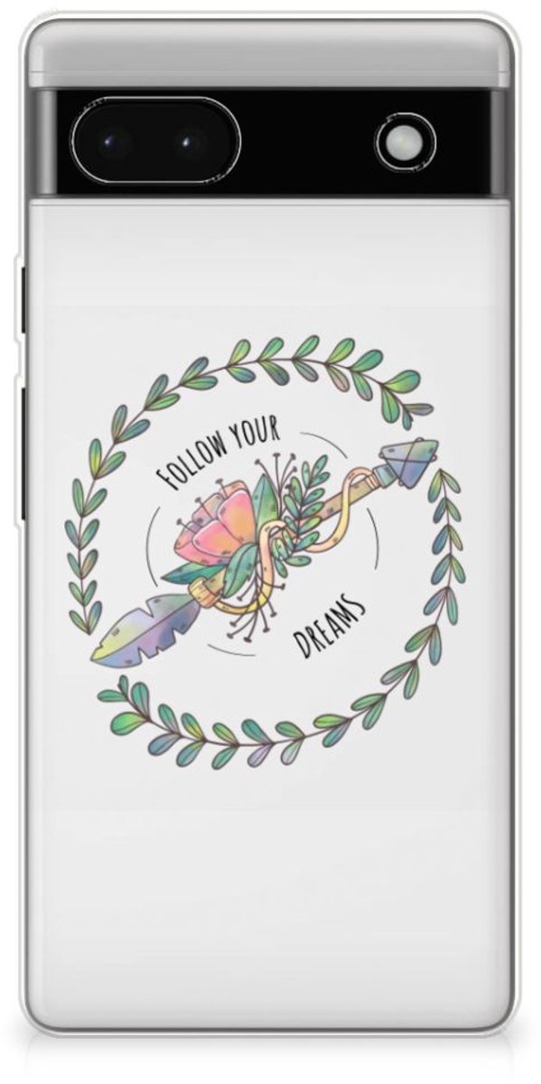 Google Pixel 6A Telefoonhoesje met Naam Boho Dreams