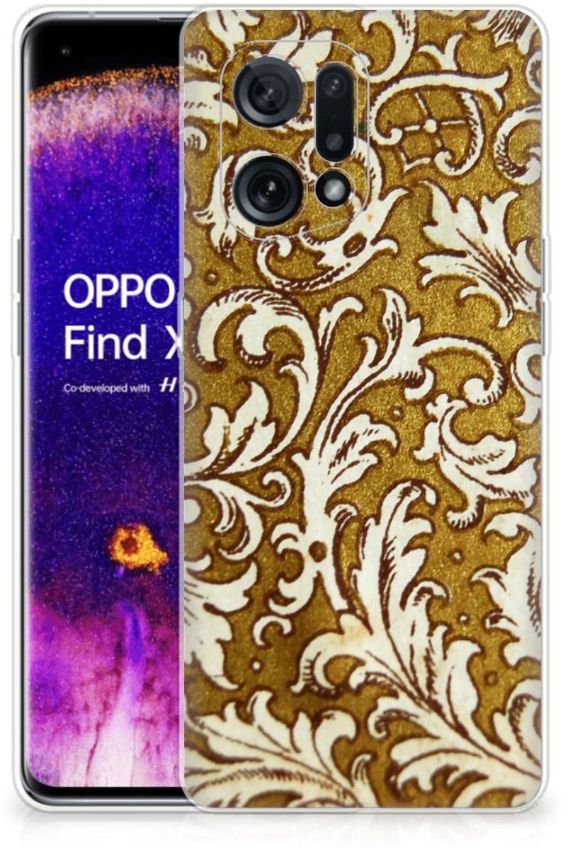 Siliconen Hoesje OPPO Find X5 Barok Goud