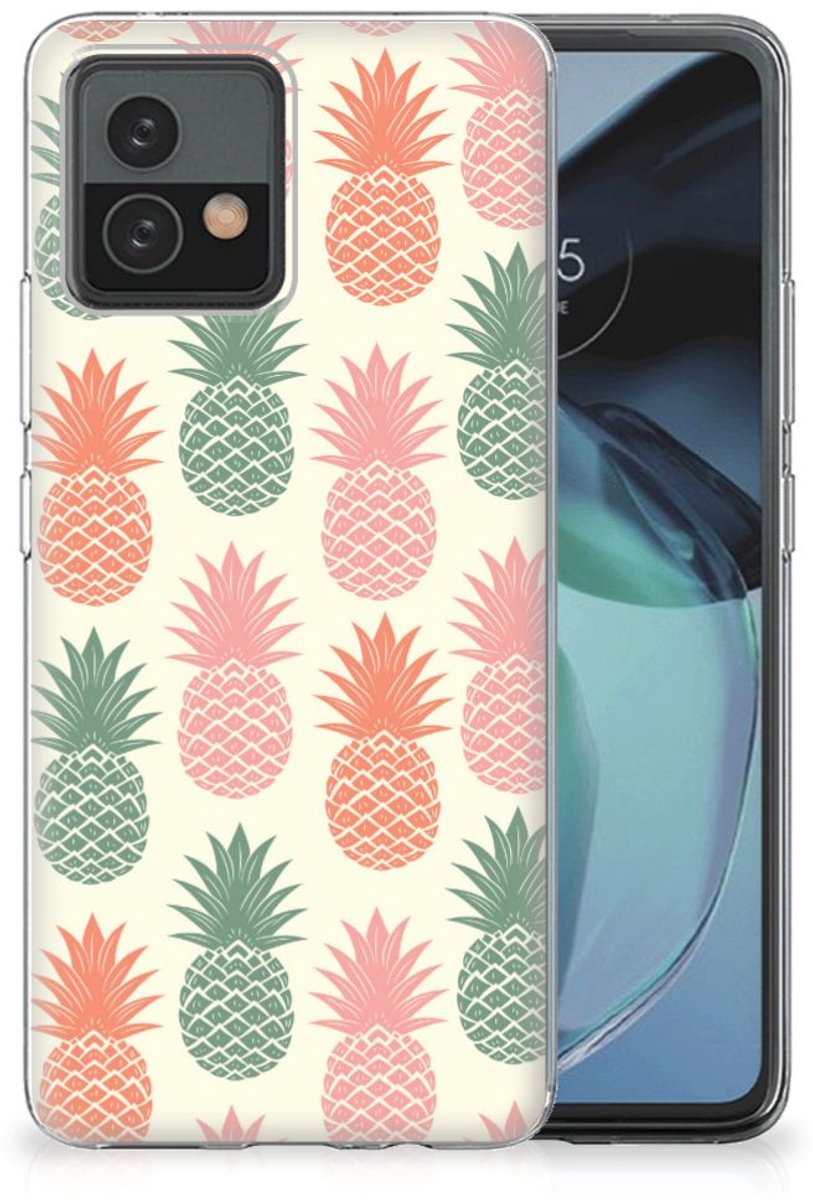 Motorola Moto G72 Siliconen Case Ananas
