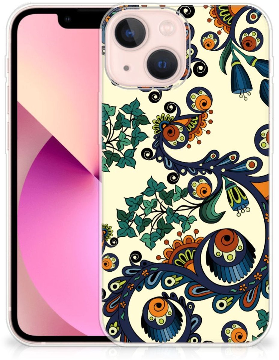 Siliconen Hoesje iPhone 13 mini Barok Flower