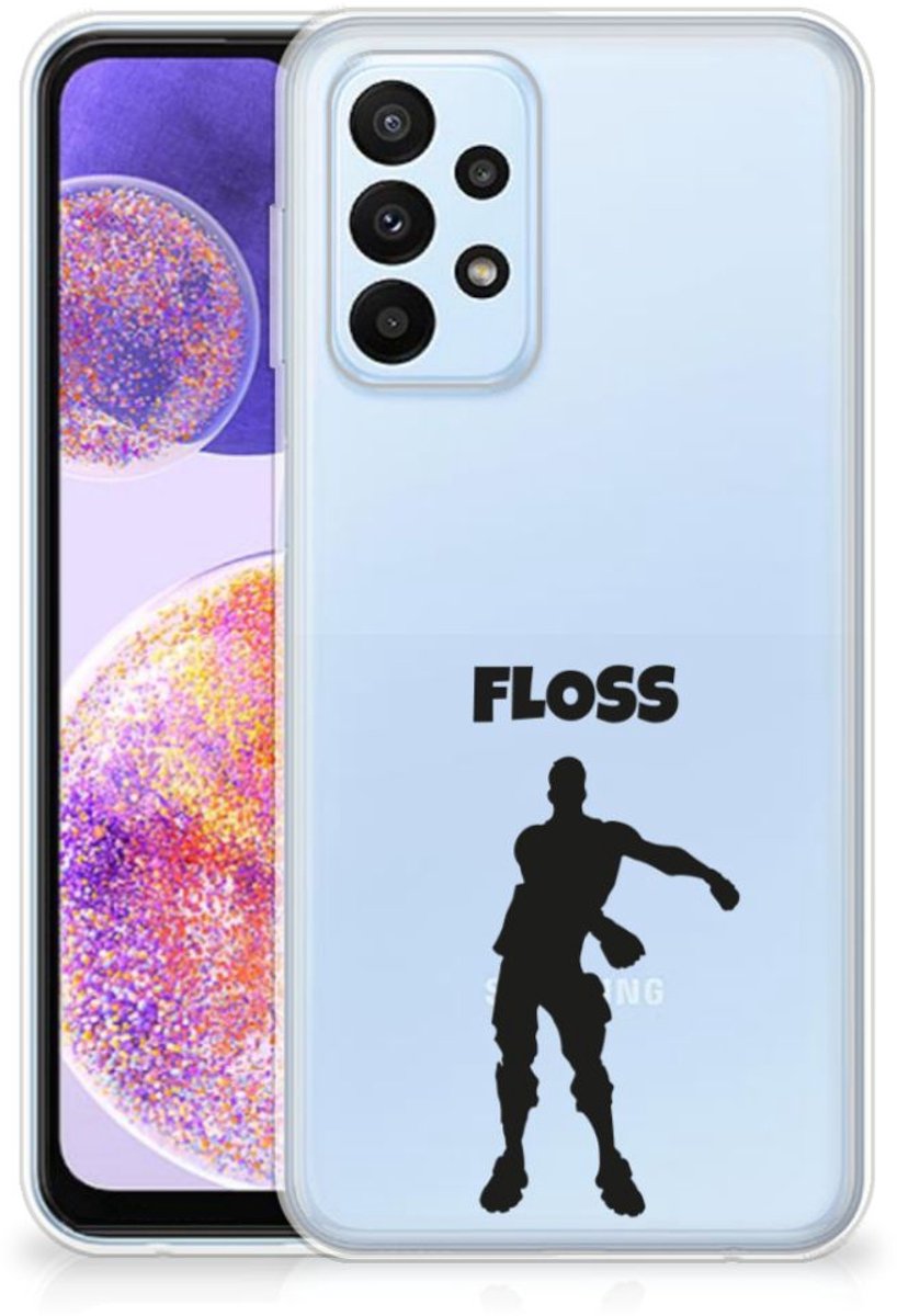 Back Cover voor Samsung Galaxy A23 Telefoonhoesje met Naam Floss